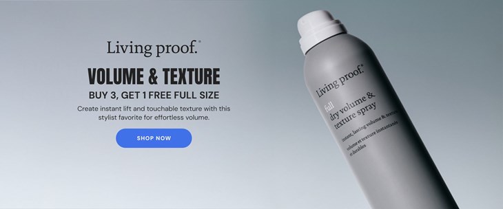 D25 Living Proof B3G1 Texture Spray