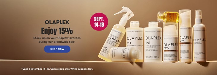 Olaplex 15% off sale (9/14-9/18)