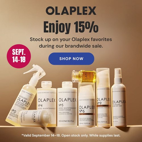 Olaplex Brandwide Sale 15% Off (9/14-9/18)
