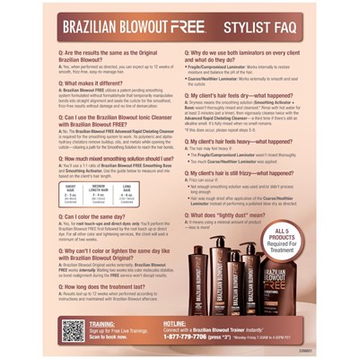 BRAZILIAN BLOWOUT Stylist FAQ Sheet