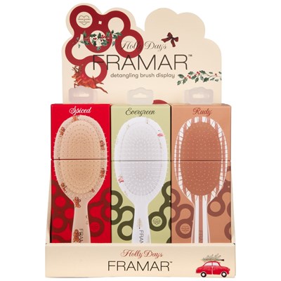 Framar Holly Days Detangle Brush Display 10 pc.
