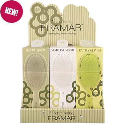 Framar Extra Dirty Detangle Brush Display 10 pc.