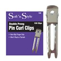 Soft 'n Style Boxed Double Prong Clips 100 pc.