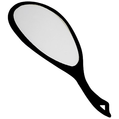 Soft 'n Style Professional Hand- Held Mirror- Black 19.5 inch X 10.5 inch