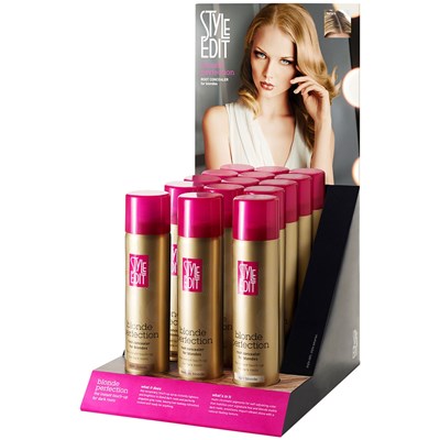 Style Edit Blonde Perfection Root Concealer Spray Counter Display